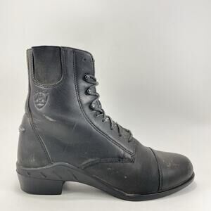 Ariat Boots Paddock Scout Zip Cap Toe Ankle Black Womens Size 7 B Western